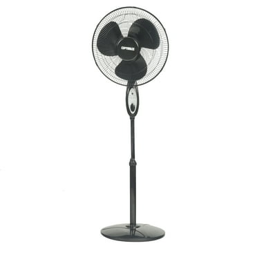 Black Adjustable 16" Oscillating Pedestal Stand 3-Speed Fan Home Improvement Black Adjustable 16" Oscillating Pedestal Stand 3-Speed Fan Home Improvement
